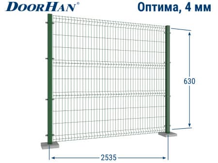 Купить 3D заборную секцию ДорХан 2535×630 мм в Черкесске от 886 руб.